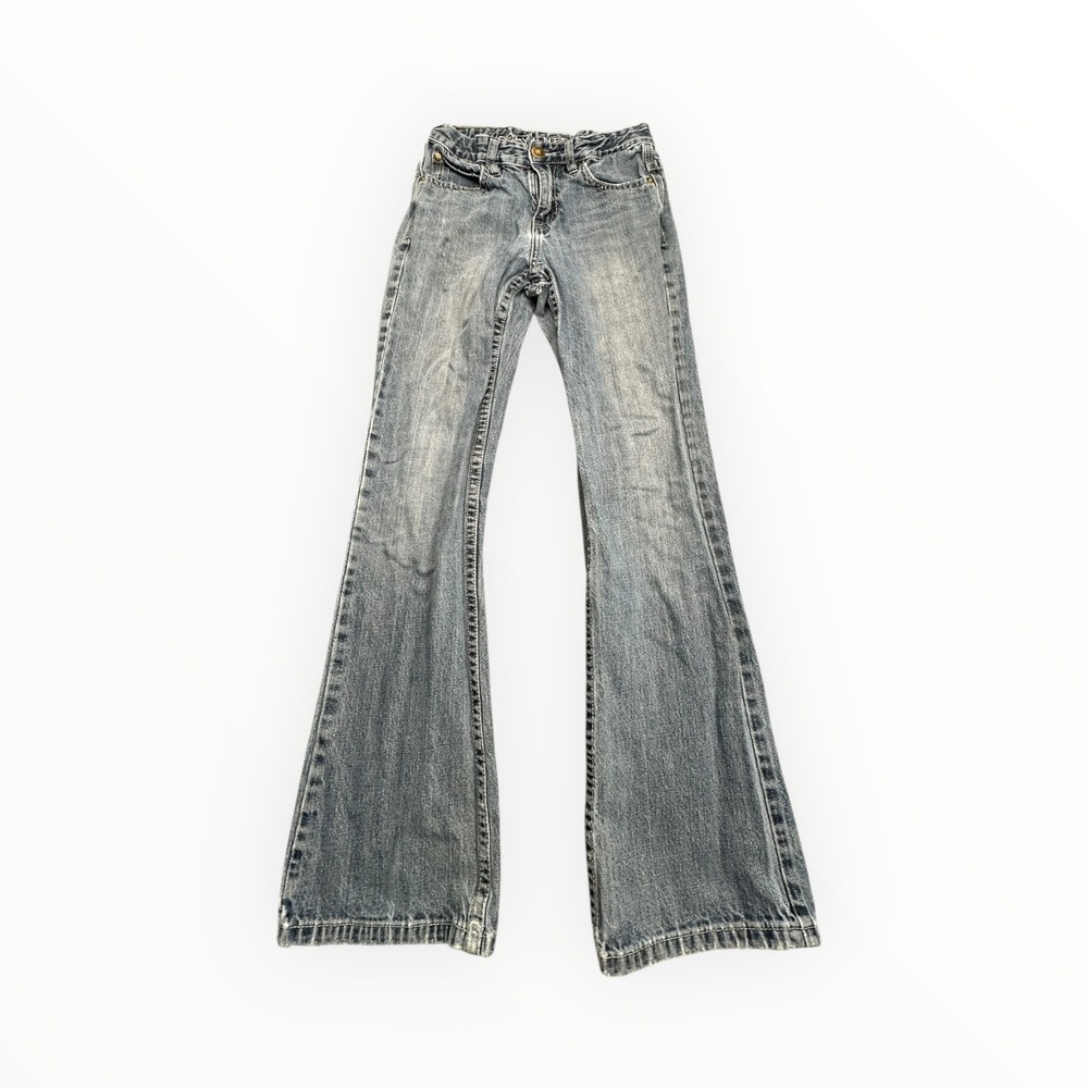 Cody James Jeans‎ Boys W16 Blue Flare Leg Western Distressed 100% Cotton Denim